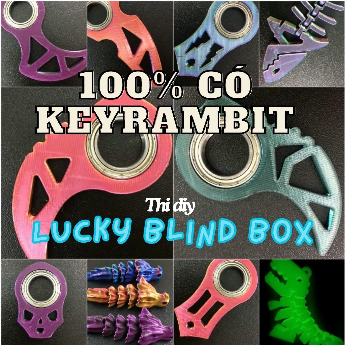 Hộp mù keyrambit siêu phẩm  V2.0 K24 | K45 | K70 | K95 | K120 - Tỉ lệ full combo cao - đọc kỹ mô tả