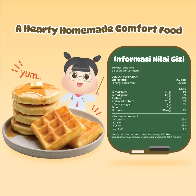 Yummy Bites Pancake & Waffle Mix 130g / Tepung Premix Pancake & Waffle Untuk bayi 3