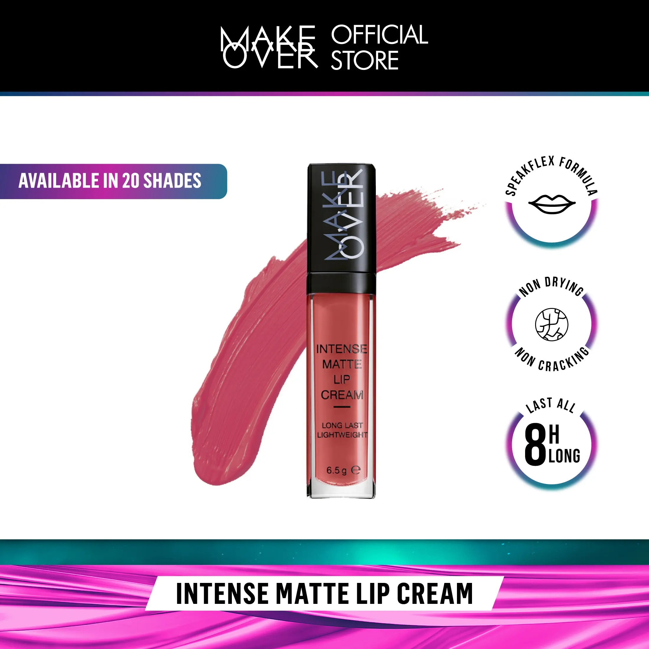 MAKE OVER Intense Matte Lip Cream - Lipstick Lipcream tahan lama hingga 8 jam lembab ringan ombre lips nude