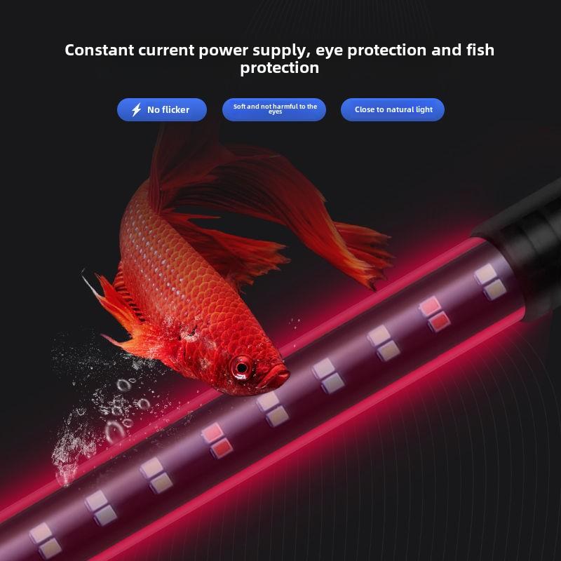 Product Introduction of [In Stock] Fish Tank Light LED Waterproof Submersible Light Tube Small Aquarium Full Spectrum Decorative Aquatic Plant Light Dragon Fish Light 1