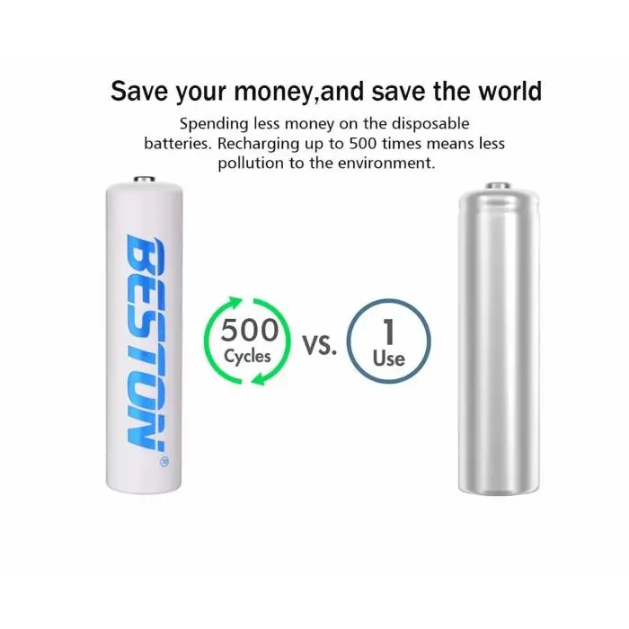 Beston Baterai Battery Charge Cas AAA A3 600Mah Rechargeable Isi Ulang 4
