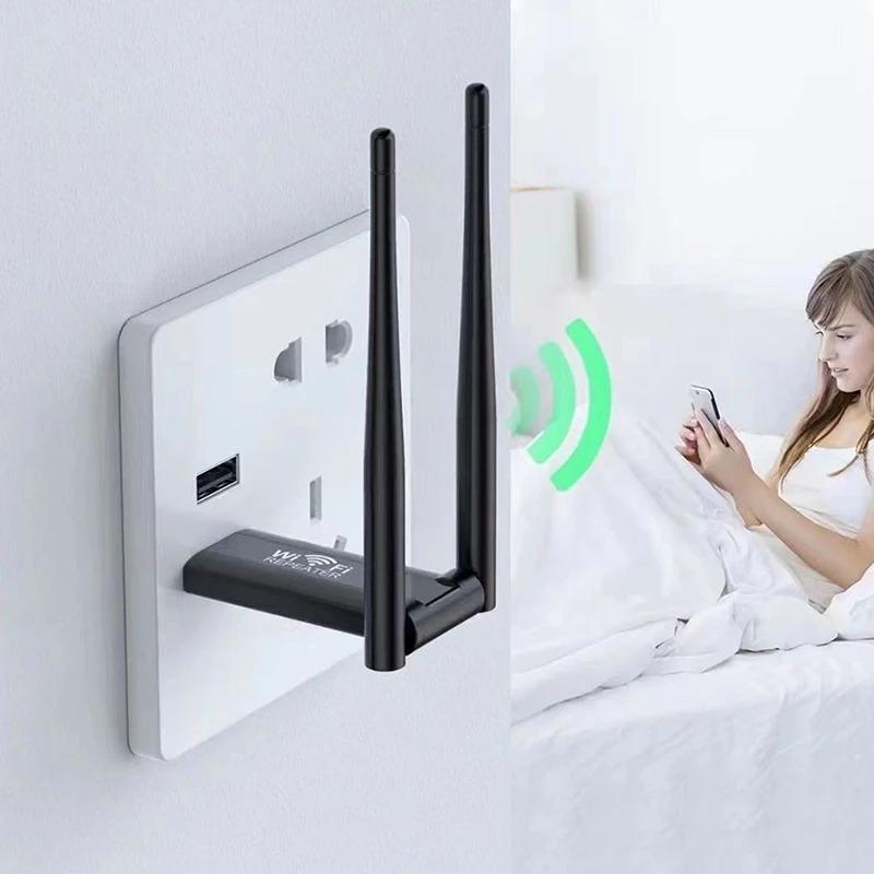 Pengulang Wifi USB, Penggalak Isyarat Wifi 300M, Pemanjal Wayarles 2.4G, Penyesuai Wi Fi, Untuk PC Desktop dan Komputer Riba, 1PC Office 0
