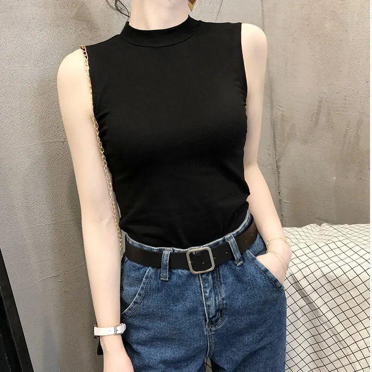 Product Introduction of Áo Vest Hai Dây Không Tay, Cổ Cao, Cho Nữ, Phong Cách Hàn Quốc, Bó Sát Vừa Vặn, Áo Sơ Mi Cơ Sở Dễ Phối Đồ Bên Trong, Thích Hợp Mặc Ngoài Trời, Áo Học Sinh, Hợp Xu hướng, HyunA 5