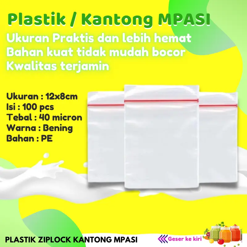 Perlengkapan mpasi baby plastik klip mpasi makanan bayi 2