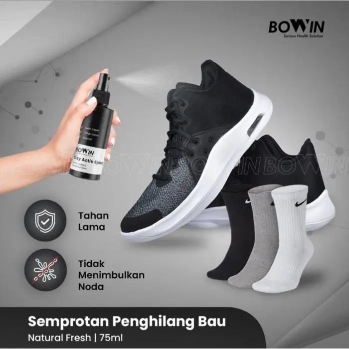 BOWIN Activ Spray Semprotan Penghilang Bau Helm/Jaket/Sepatu 75ml 1