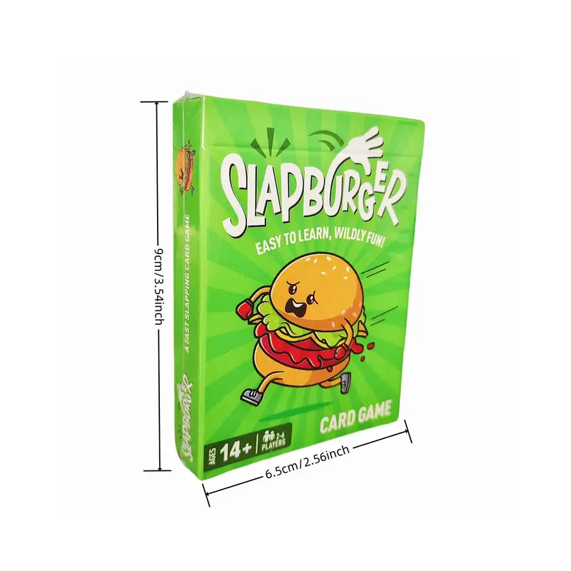 Slap Burger Card Game, 1 Box Funny Card Game, Creative Small Gift, Fun Family Interactive Cards Game, Holiday Party Fun Board Game Box 1