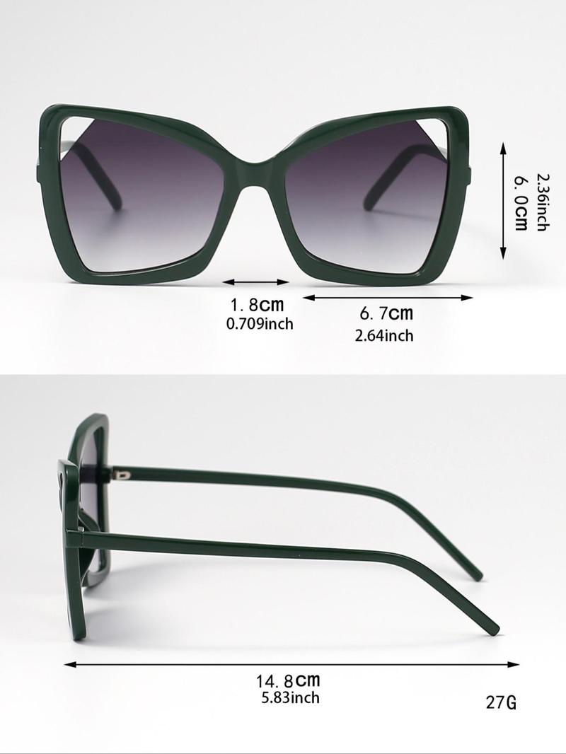 Product Introduction of Unisex Fashionable Cat Eye Frame Sunglasses, Trendy Casual Hollow Out Design Sunglasses for Everyday Use, Fashion Accessories for Outdoor Activities 8