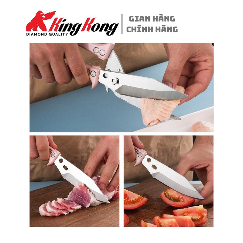 Combo 3 Kéo Cắt Gà Vịt Đa Năng Cao Cấp Chính Hãng KingKong Nhật Bản Sử Dụng Thép SK5 Chống Rỉ 5