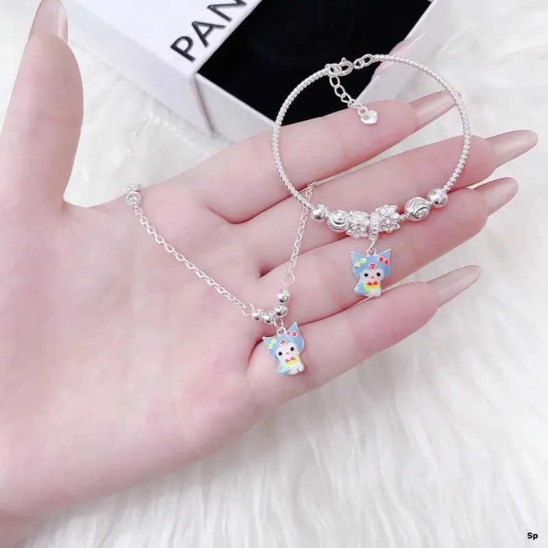 Set koromi bạc s925 không đen gỉ cho bé - Phụ Kiện tay, cổ 1