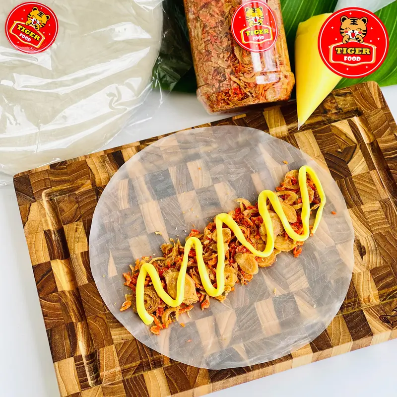 Bánh tráng phơi sương + Bơ béo + Muối tôm hành phi - TIGER FOOD - Tổng trọng lượng COMBO 1KG SIÊU NGON ăn đã cái nư banh  trang 4