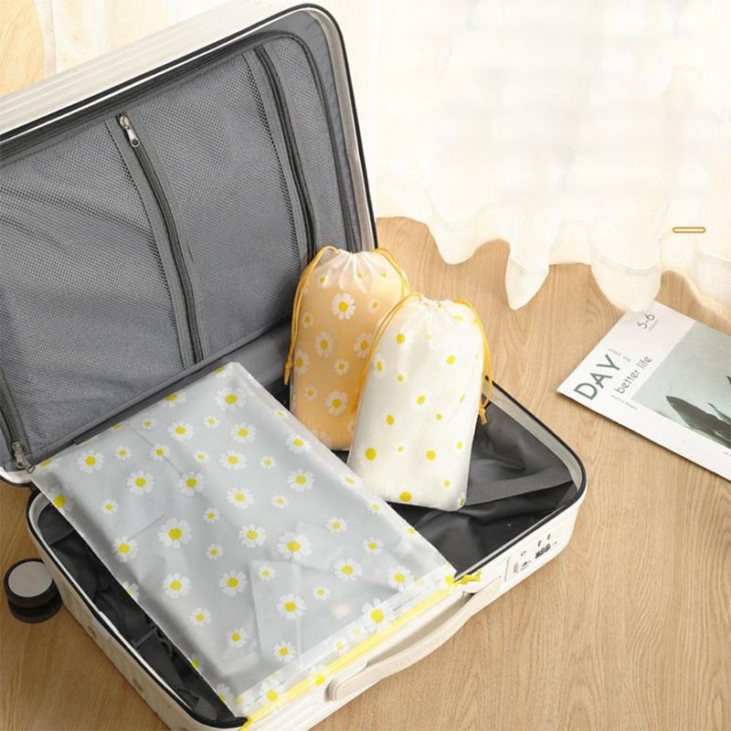 Product Introduction of Creative Cartoon Daisy Shoes Storage Bags Dust-Proof Waterproof Drawstring Bag Clothing Classified Moisture-proof Luggage Sorting Package Travel/Bussiness Trip 13