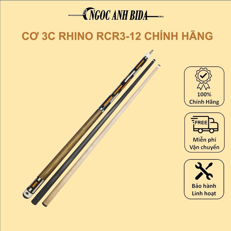 ￼Combo cơ bida Zanetti Cơ 3C Rhino Full Carbon 1 Cán 2 Ngọn (1 Gỗ + 1 Carbon Full) + Đủ Combo Phụ Kiện