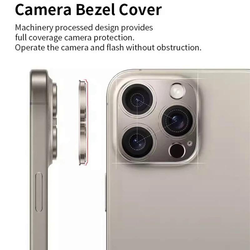 Product Introduction of Metal Camera Protector For iPhone 16 Pro Max 16Pro 16Plus15 14 Pro Max Alloy Case Back Lens Tempered Glass Cover Protective CapCherry3Cstore Accessories Handheld 8