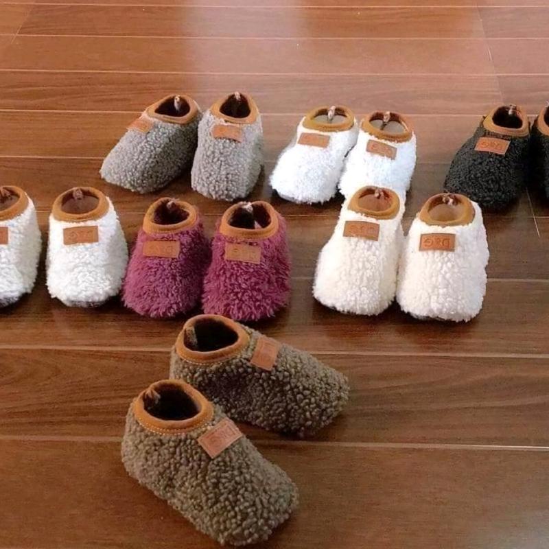  sét 5 đôi giày lông cừu tập đi cho bé 