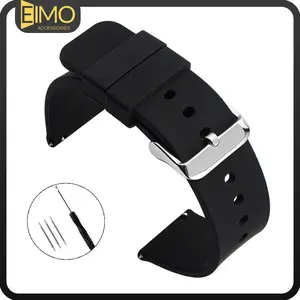 22mm 20mm Quick Release Soft Silicone Strap for Tali Jam Tangan Smartwatch Samsung Galaxy Watch FE 7 6 5 4 40mm 44mm 4 Classic 42mm 46mm 6 Classic 43mm 47mm 5 LTE 5 Pro 45mm Active 2 Polos Silikon Wristband Rubber Band for Huawei Watch /Amazfit/Garmin