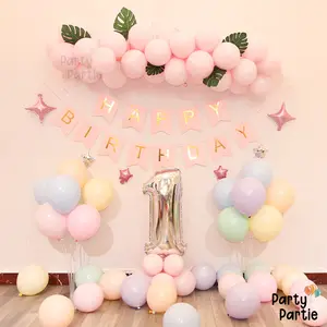[Arch Set] Pink Pelangi Dekorasi Balon Paket Anak Wanita