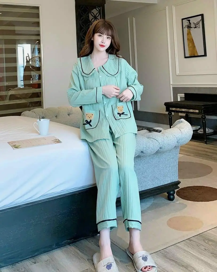 (Đủ size từ 50-110kg)Bộ đồ bầu và sau sinh bigsize dáng Pijama túi gấu cực xinh