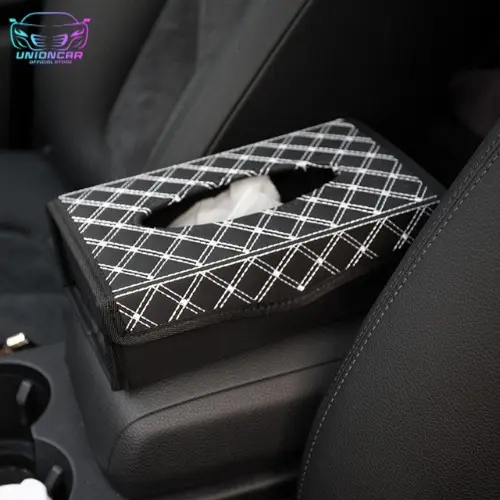 Tempat Tisu mobil / Kotak Tisu Mobil kulit Mewah dan Estetik Car