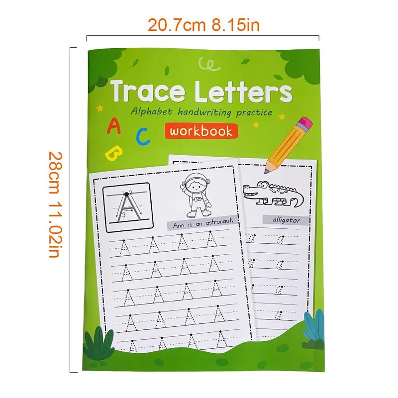Trace Letters Workbook, 52 Pages Alphabet Practice Workbook, Kindergarten Learning English Writing Exercises Workbook 1