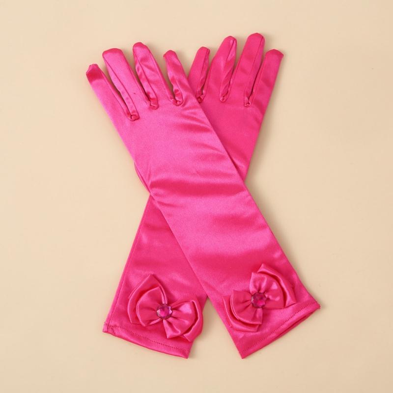 Product Introduction of Children's Princess Long Gloves, Girls' Birthday Party Princess Elsa Anna Accessories Long Finger Set 3