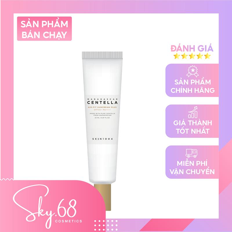 [MINI SIZE] Kem ChốNg NắNg Skin1004 Madagascar Centella Airfit Suncream Plus SPF50+ PA++++ 20ml