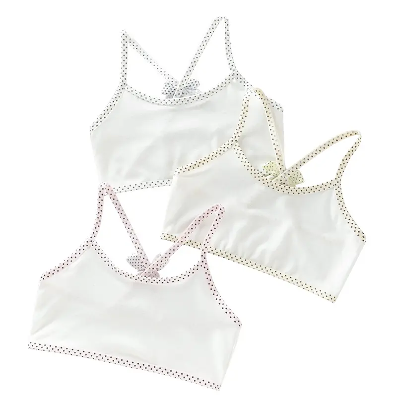 Áo lót bé gái, bra học sinh chất liệu cotton từ 30-50kg 0