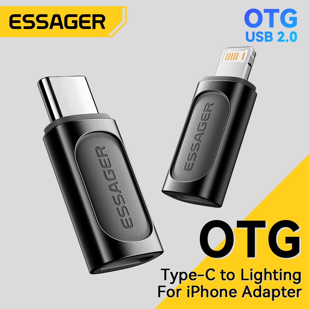 อะแดปเตอร์ OTG, Essager, ไฟส่องสว่างเป็น Type C, USB Type C ถึง lighting, การชาร์จอย่างรวดเร็ว PD 20