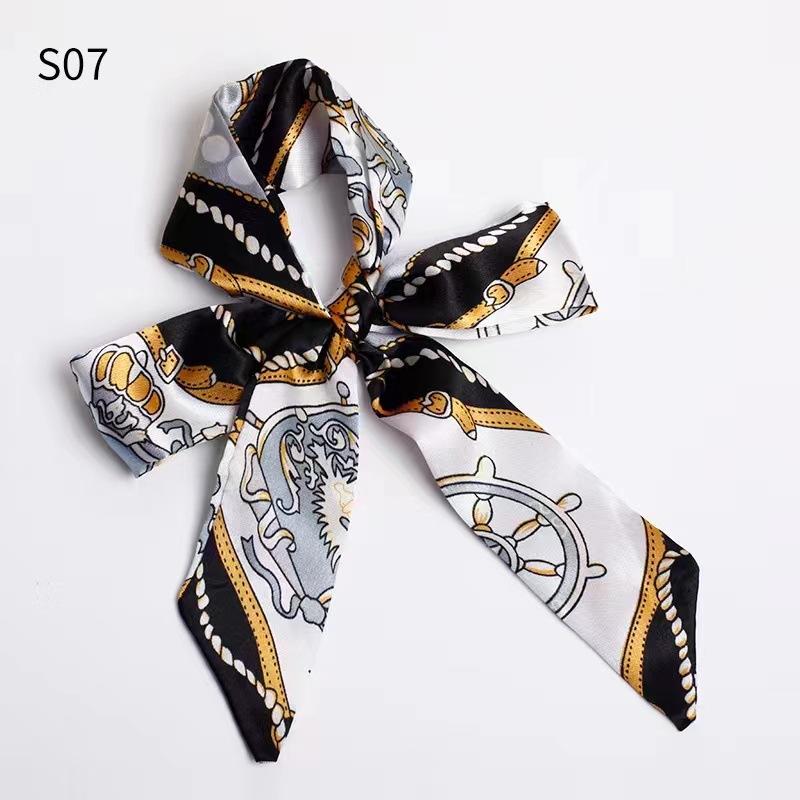 Product Introduction of Hot Sale Classic Retro Decorative Slim Narrow Scarf for Bag Handle Wrapping Small Ribbon Scarf Ladies Neck Scarf 15