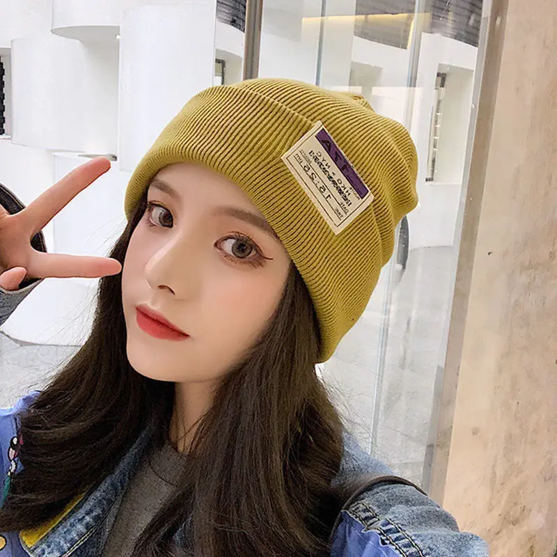 Mũ len Nam Nũ Ulzzang Baenie chất len co giãn tốt giữ ấm Thu Đông 1