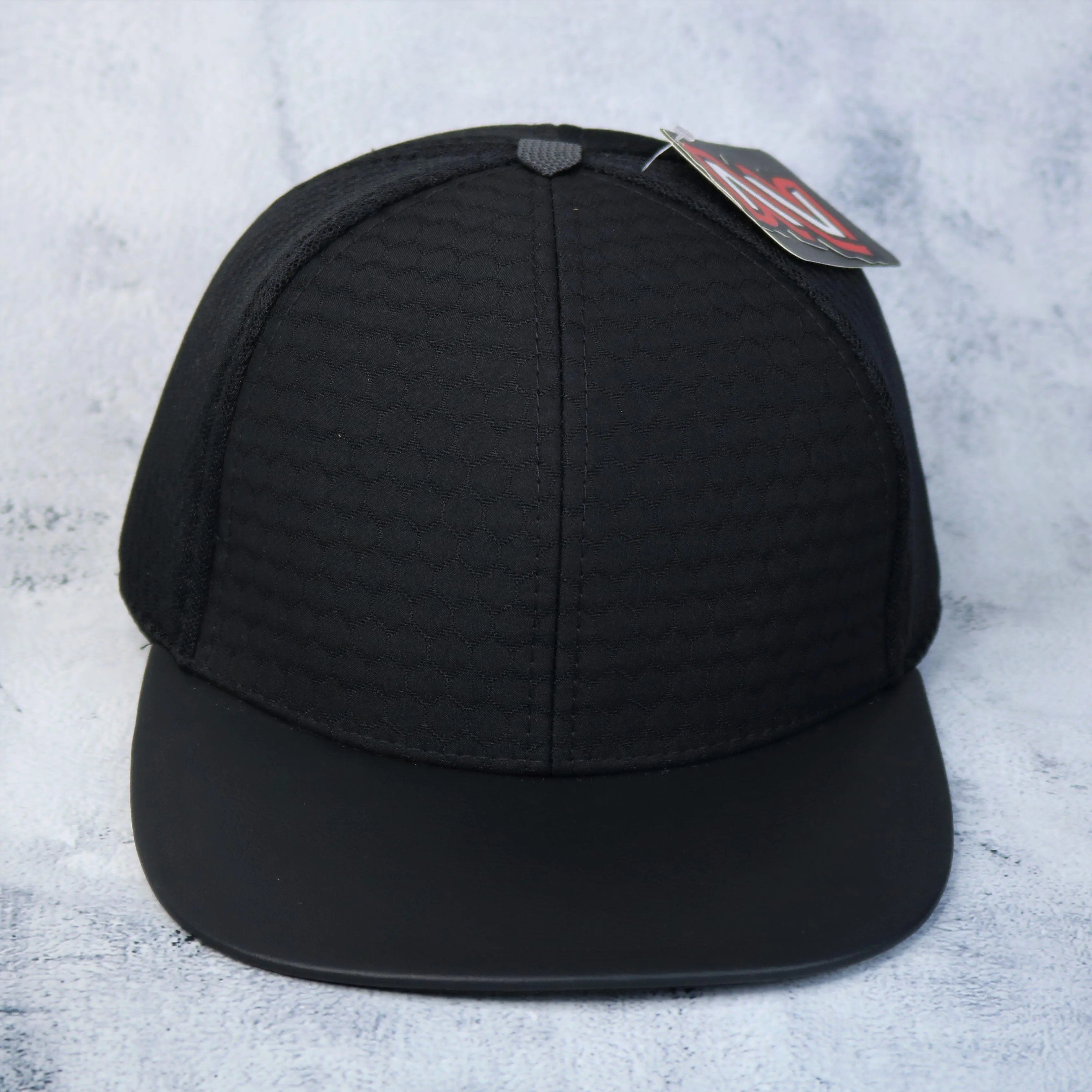 Mũ SNAPBACK hoạ tiết vân lưới phối da phong cách hip hop cá tính