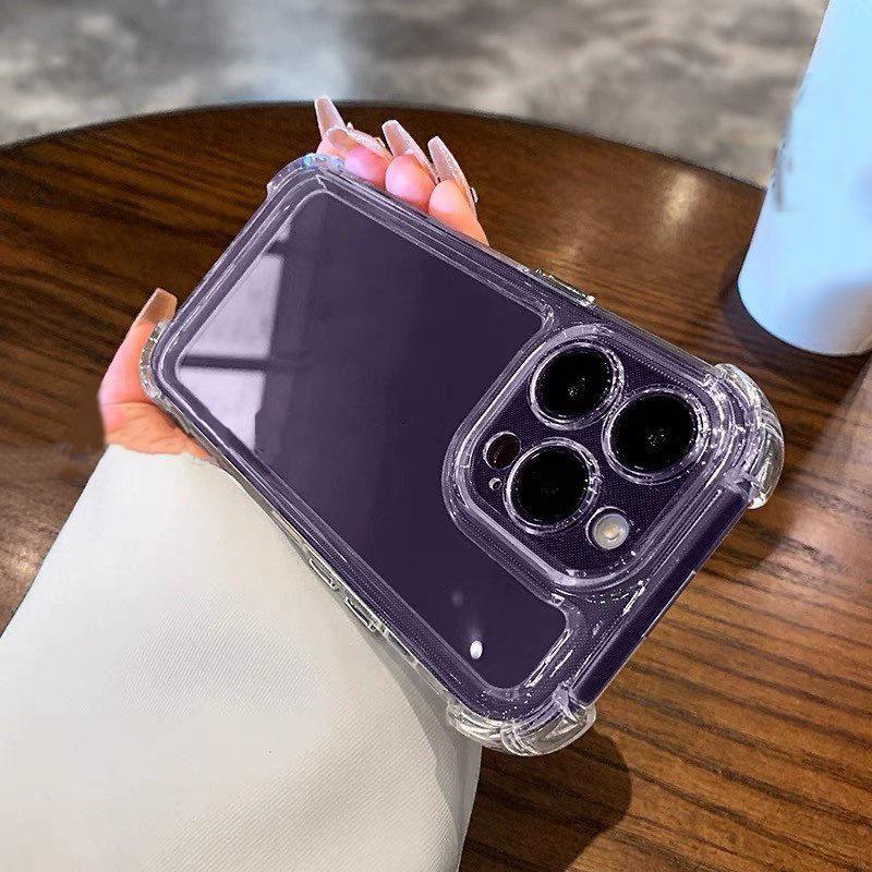 Ốp Điện Thoại Trong Suốt, Thiết Kế Đơn Giản, Tương Thích Với iPhone 13, 12, 11, Pro Max, 15, 14, 7, 8 Plus, X, XR, XS MAX, SE 2020, Chất Liệu Silicon TPU Mềm, Bốn Góc, Chống Rơi, Ốp Bảo Vệ 7