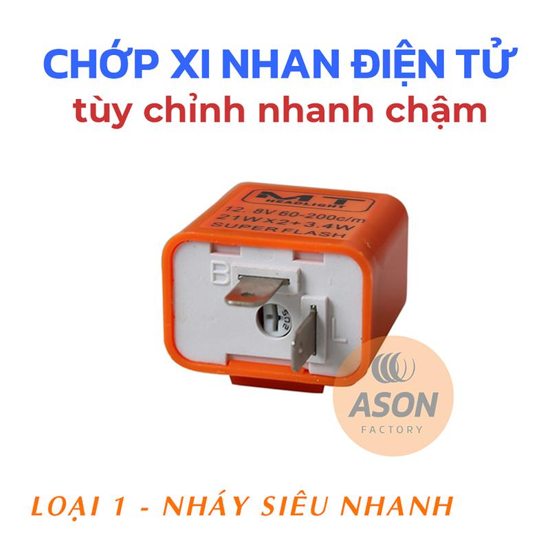 Chớp xi nhan điện tử chỉnh nhanh chậm siêu tốc độ, giắc chuyển chớp, cho xe máy DC 12v Phụ Tùng