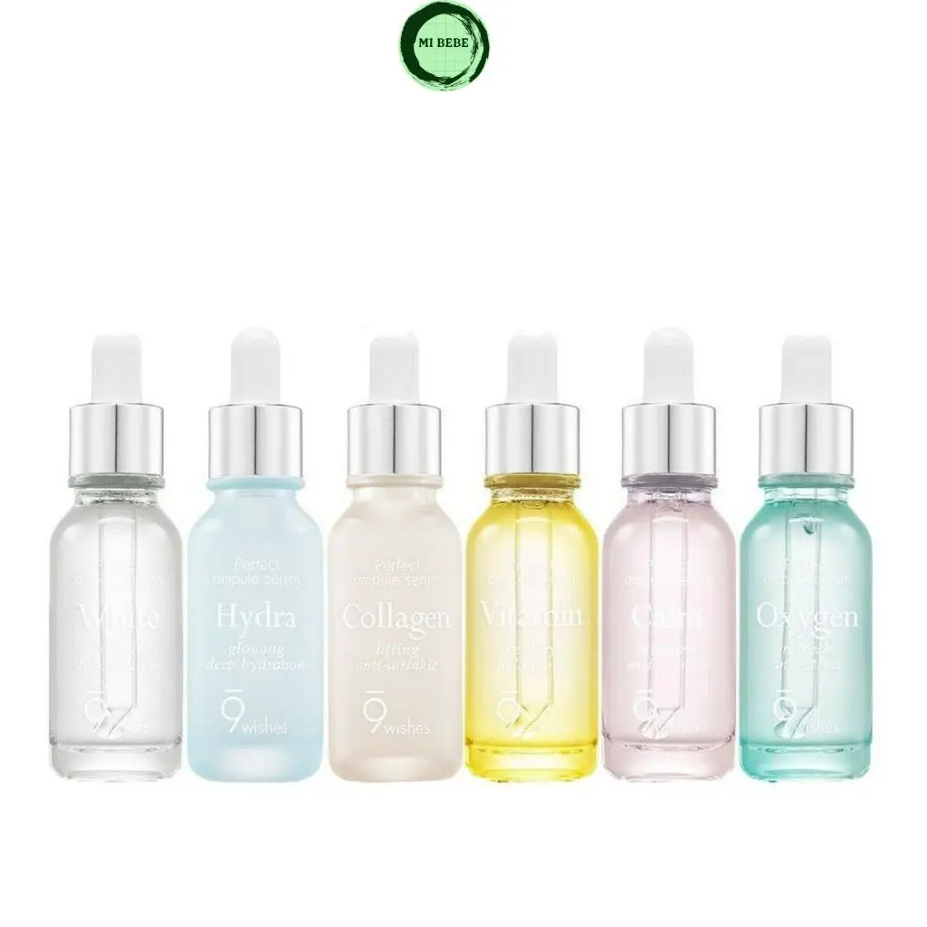 Tinh Chất 9Wishes Ampule Serum Dưỡng Sáng, Cấp Ẩm và Phục Hồi Da 25ml - Mibebe
