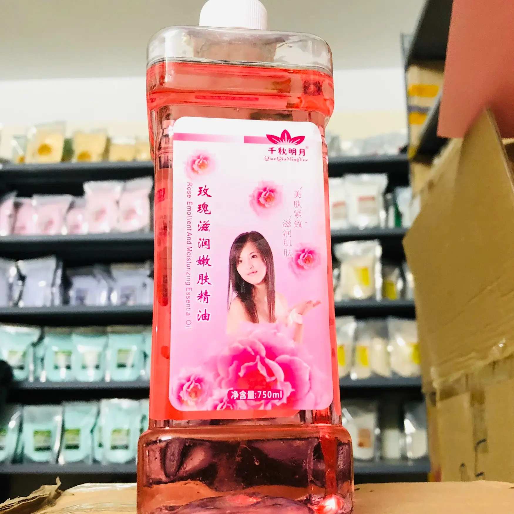 Dầu massage body hoa hồng 750ml