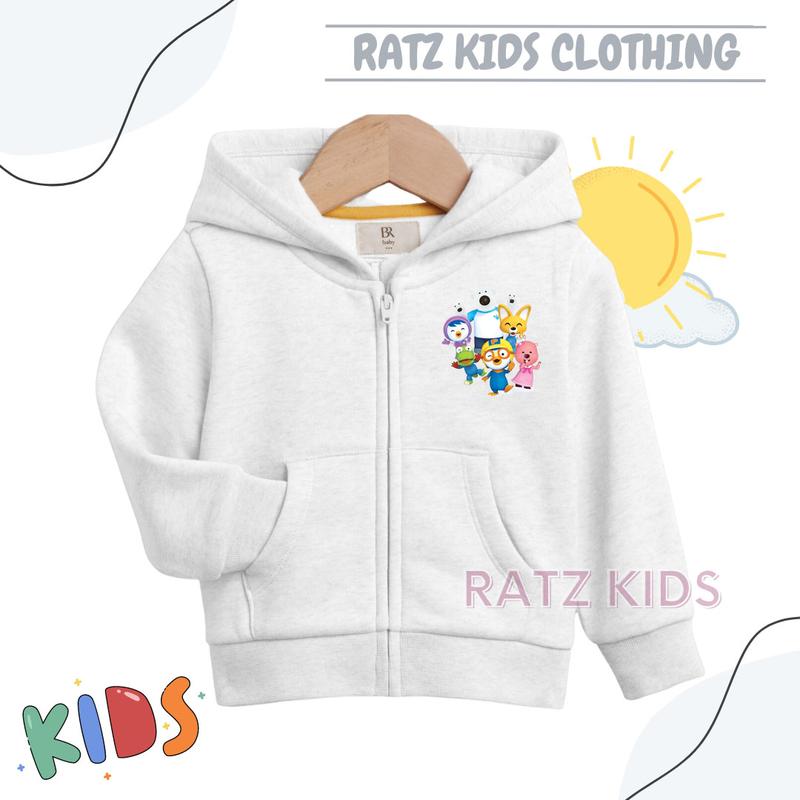 RATZ.KIDS - Jaket Sweater Hoodie Anak Model Terbaru Zipper Gambar Pororo by Ratz Kids - Usia 1-12 Tahun - Anak-Anak 3