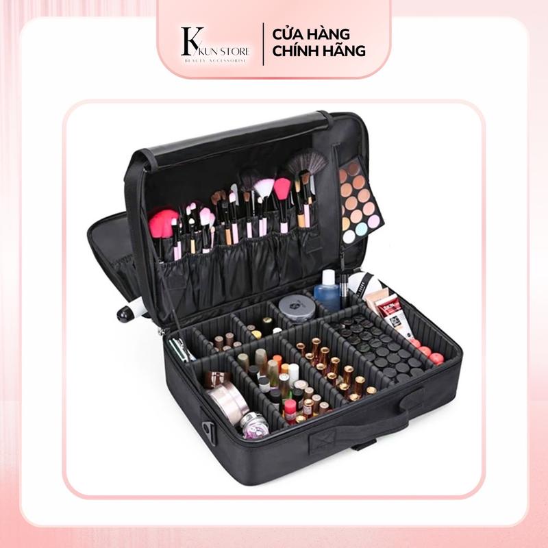 Cốp Trang Điểm Vải Dạng Vali Xách Tay Chuyên Nghiệp Chia Ngăn size 41cm Bag Da Nam