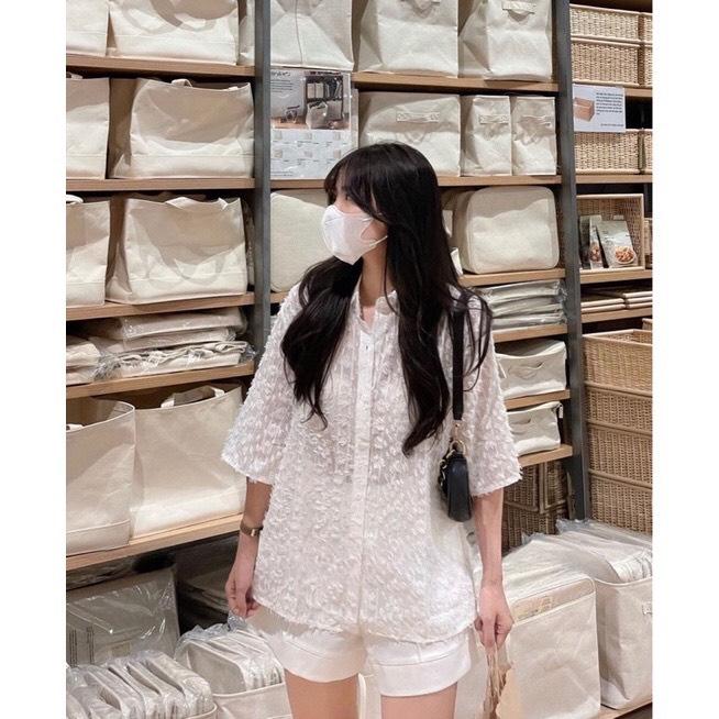 Áo sơ mi bigsize họa tiết lông vũ 3D cao cấp thiết kế ( Thời trang Vicky G - Anitagreen ) HN0223 3