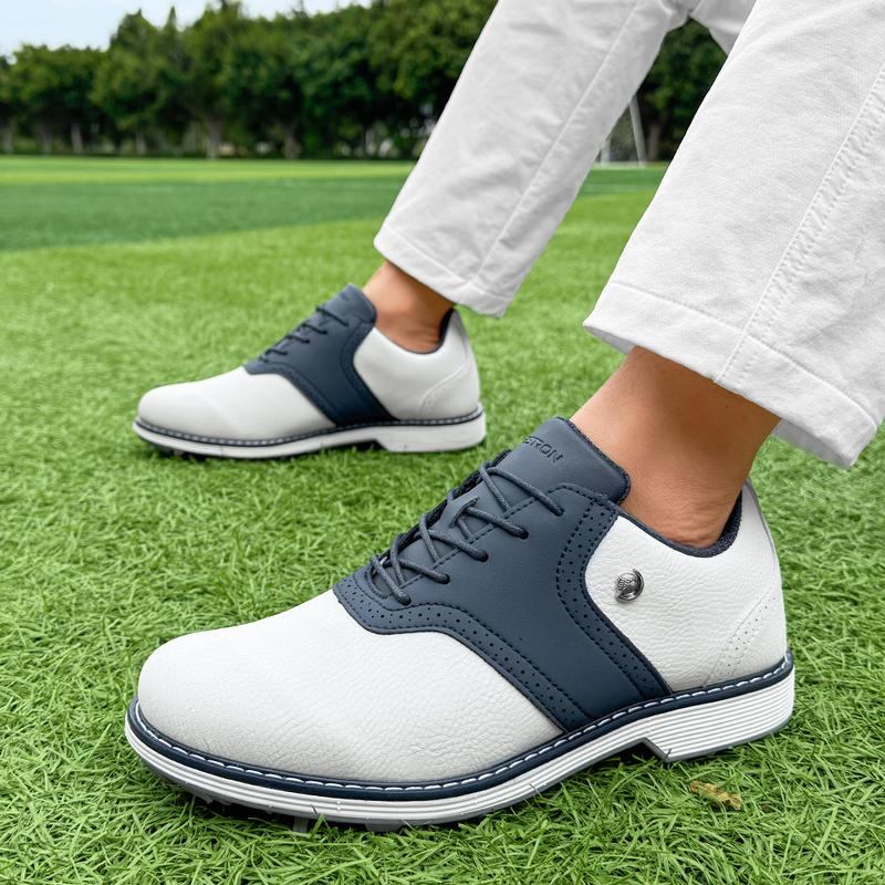 Product Introduction of Professional Men Golf Shoe Brogue Removable Leather Shoes with Nails Casual Business Sneaker Non Slip 18