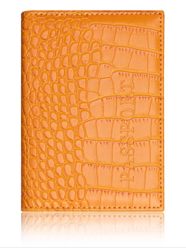 Crocodile Embossed Pu Leather Travel Passport Holder, Minimalist Plain Passport Cover for Women & Men, Slim Travel Wallet Accessories 6