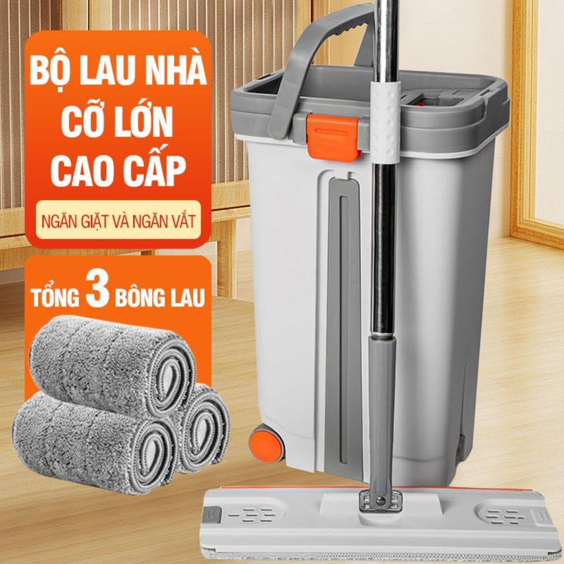  Bộ cây Lau nhà tự vắt CỠ LỚN BENTOMOP  TV3  TẶNG KÈM TỔNG 3 BÔNG thông minh cao cấp Lau Sàn 