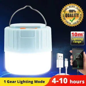 Senter Lampu Camping Lentera LED Rechargeable Light Bulb 5 W- White