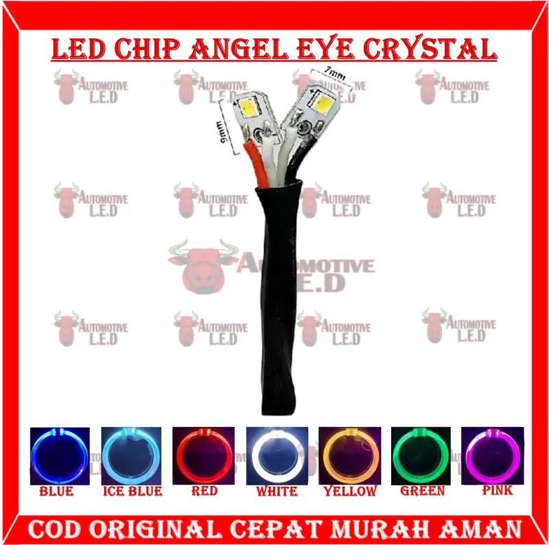 ORIGINAL LED CHIP RING KRISTAL LED CHIP ANGEL EYE KRISTAL SHROUD 2,5 INC DAN 3 INC LED RING LAMPU | LED SHROUD RING KRISTAL 0