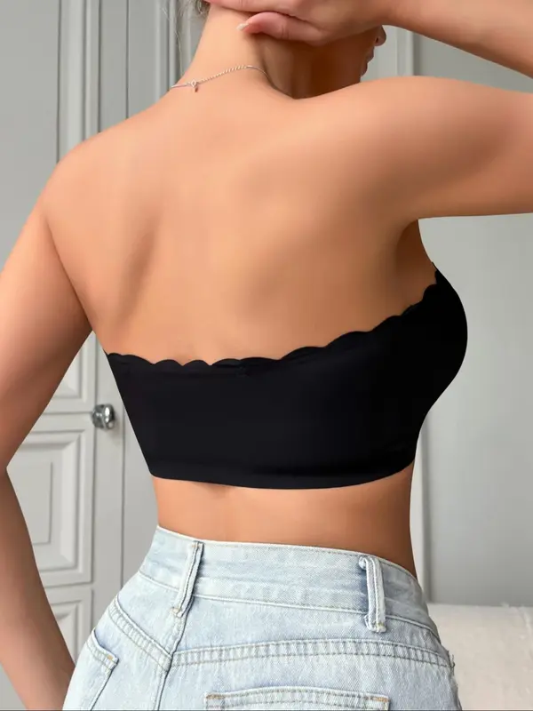 Women's Solid Color / Leopard Print Wireless Bra, Casual Comfortable Breathable Strapless Bra, Lingerie for All Seasons 7