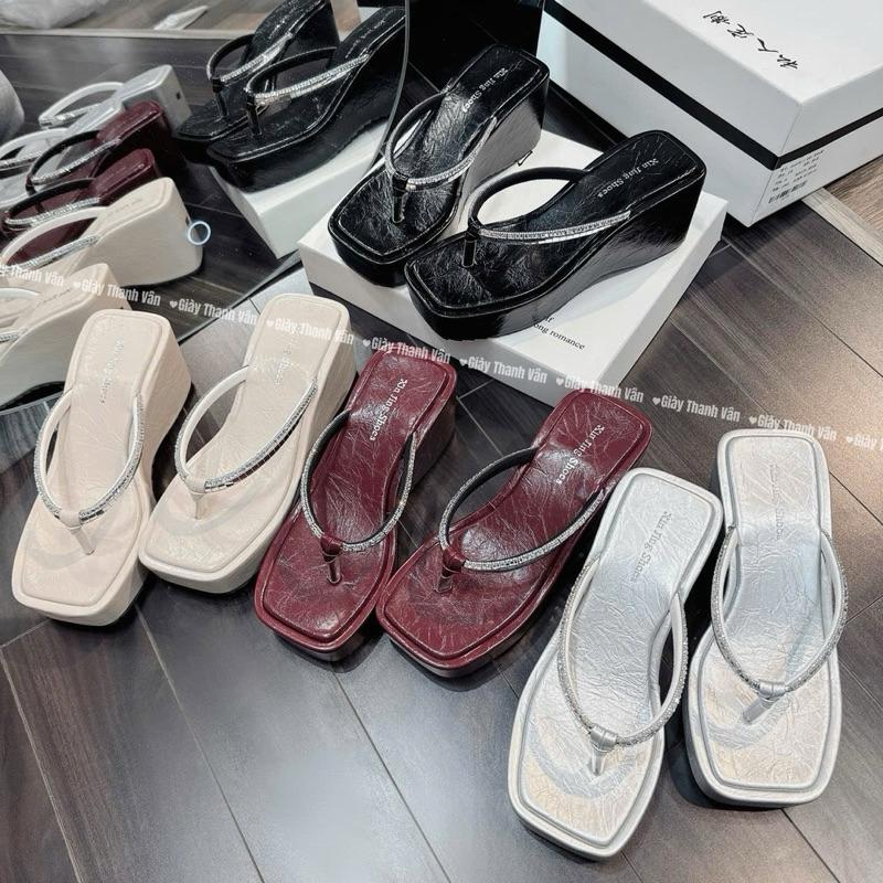Dép kẹp đá xuồng cao 7phân 4 màu (D0224) 1