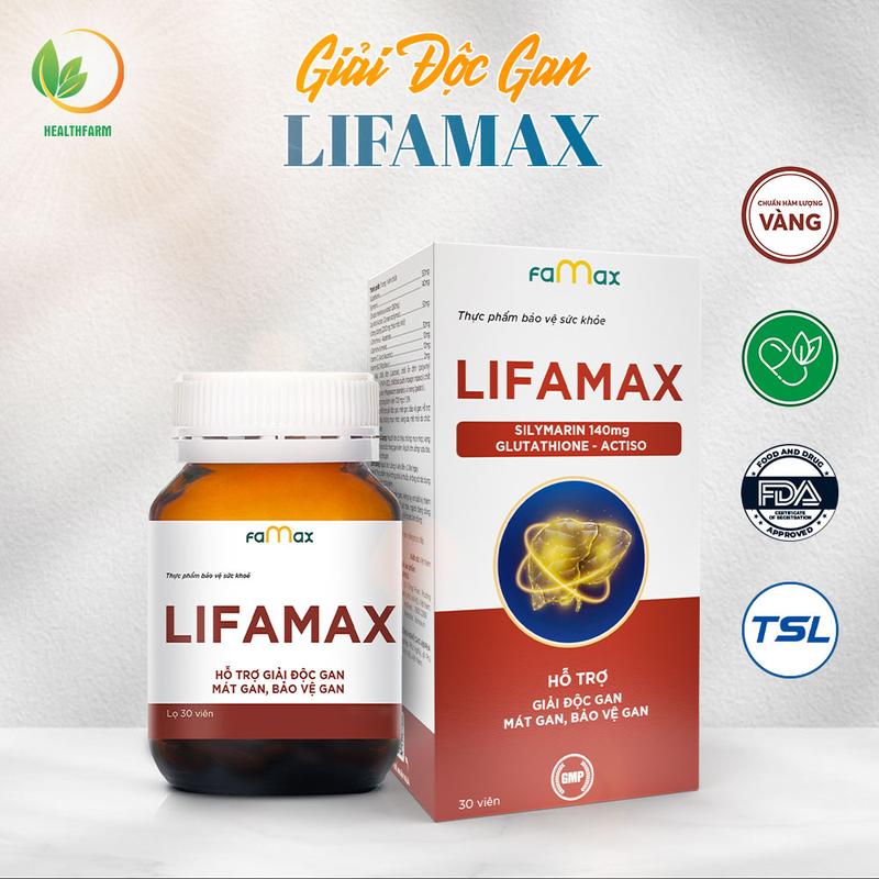Giải độc gan LifaMax chính hãng, lọ 30 viên