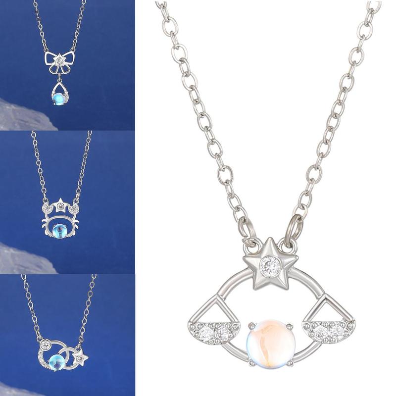 Product Introduction of Vòng Cổ Mặt Dây Chuyền Cung Hoàng Đạo, Dành Cho Phụ Nữ Và Trẻ Em Gái, Quà Tặng Thanh Lịch, Với Mặt Dây Chuyền Rỗng, Dây Chuyền Xương Đòn, Phong Cách Cá Tính Và Thanh Lịch Voan Voi Women 18