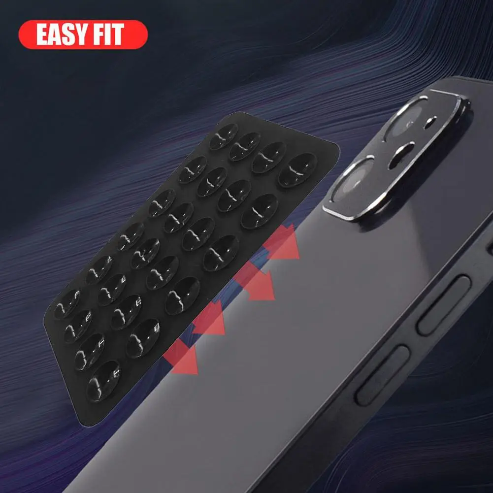 1 Pc Multifunctional Mobile Phone Silicone Suction Cup 24 Square Mobile Phone Single-Sided Case Anti-Slip Holder Mount Suction