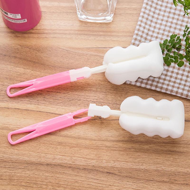 Product Introduction of Baby bottle brush Sponge Glass Cup Milk Bottle Cleaning Brush 3