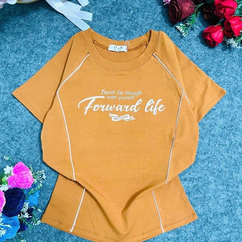 A25-Áo babytee form ôm, viền lé tôn dáng dưới 58kg 1