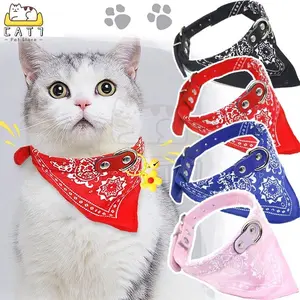 Produk Terbaru [nayoubi store] Kalung Syal Kucing Anjing Kalung Syal Segitiga Ukuran Dapat Disesuaikan Aksesoris Hewan Peliharaan Bergaransi Terlaris